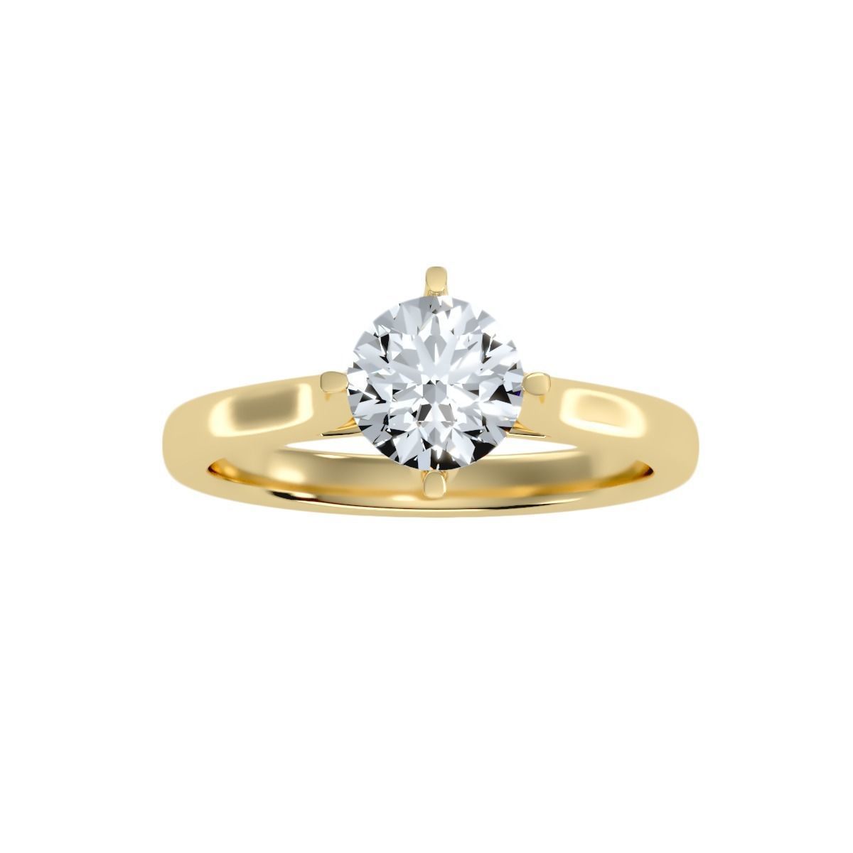 solitaire wedding engagement women ring 3dm render detail 3D print model_11