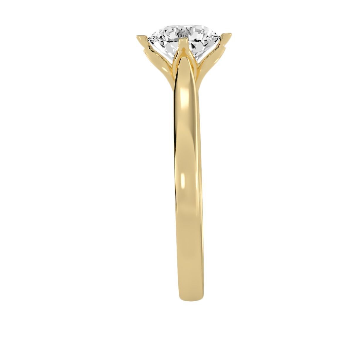 solitaire wedding engagement women ring 3dm render detail 3D print model_10
