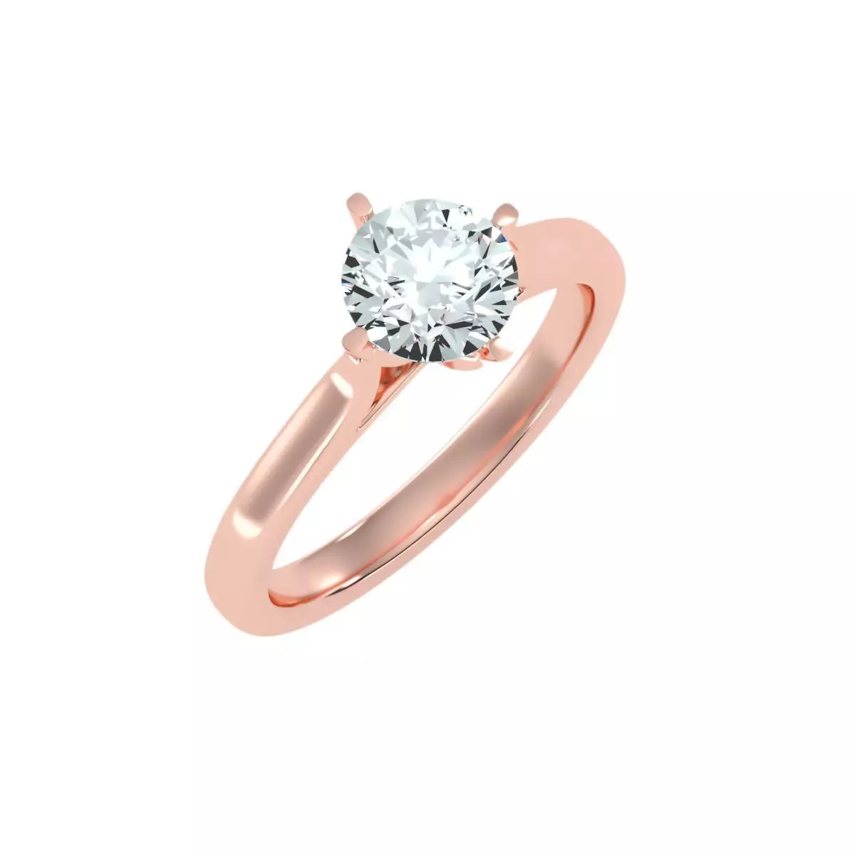 solitaire wedding engagement women ring 3dm render detail 3D print model_0