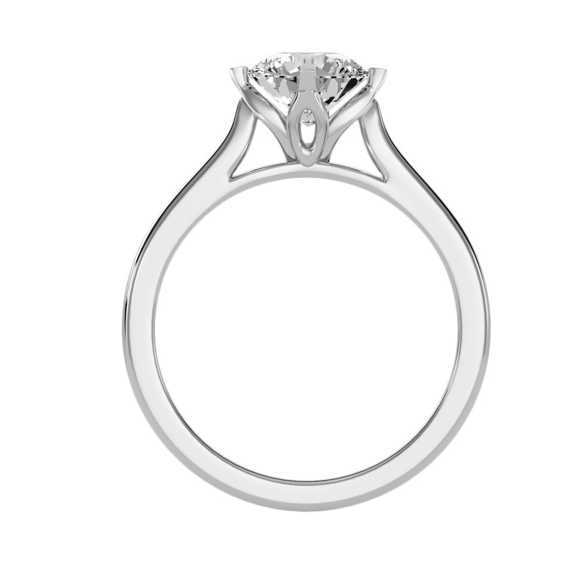 solitaire wedding engagement women ring 3dm render detail 3D print model_4