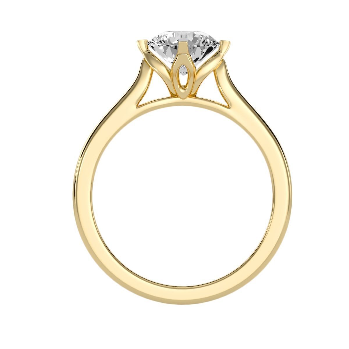 solitaire wedding engagement women ring 3dm render detail 3D print model_8