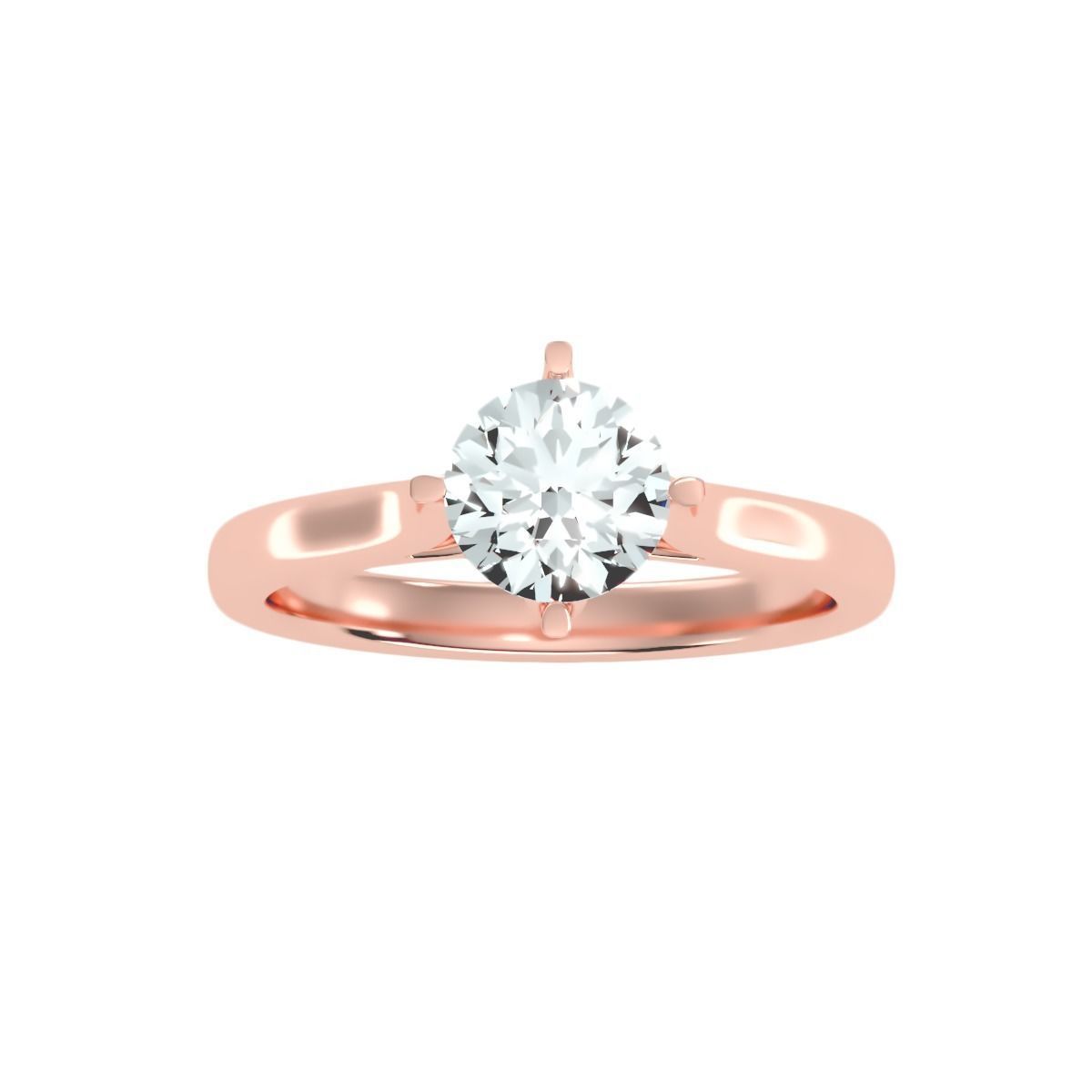 solitaire wedding engagement women ring 3dm render detail 3D print model_3