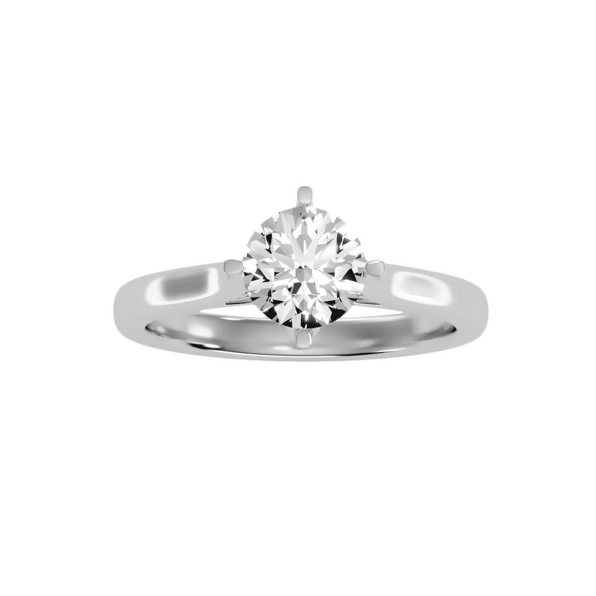 solitaire wedding engagement women ring 3dm render detail 3D print model_7