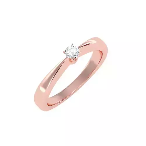 solitaire wedding engagement women ring 3dm stl render detail