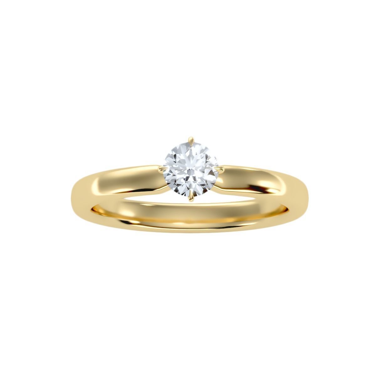 solitaire wedding engagement women ring 3dm render detail 3D print model_11