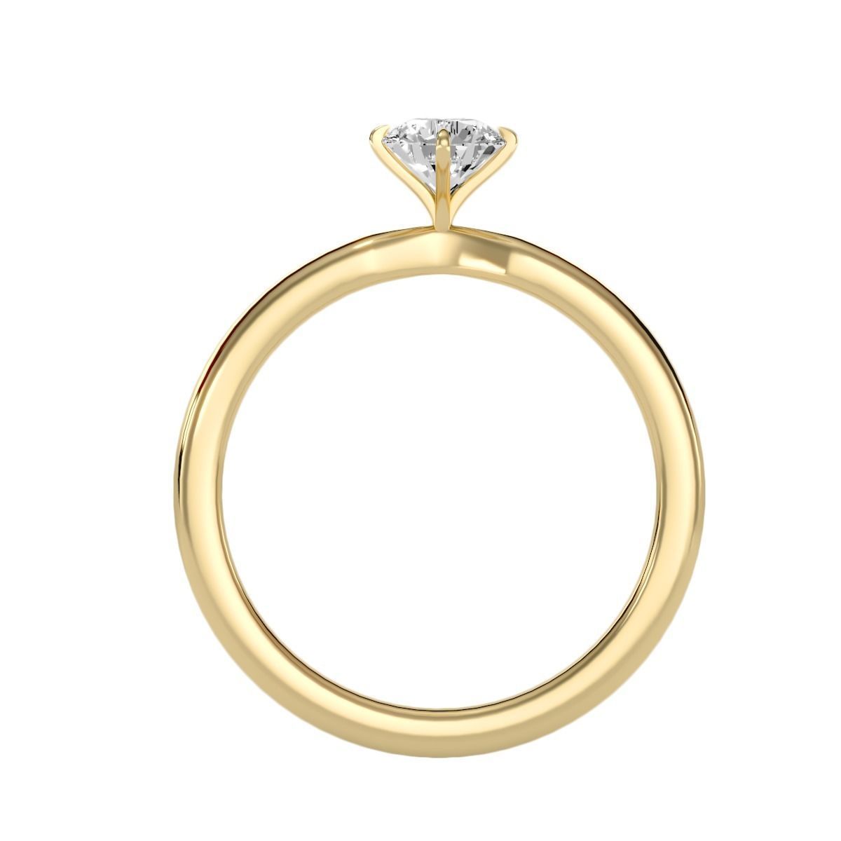 solitaire wedding engagement women ring 3dm render detail 3D print model_8