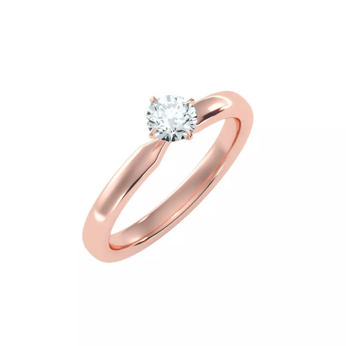 solitaire wedding engagement women ring 3dm render detail 3D print model_0