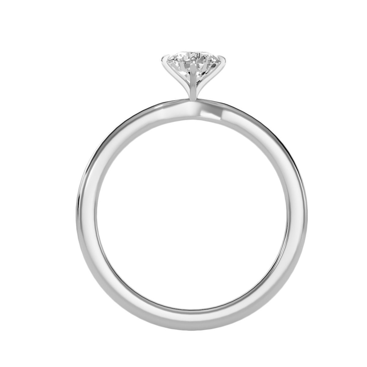 solitaire wedding engagement women ring 3dm render detail 3D print model_4