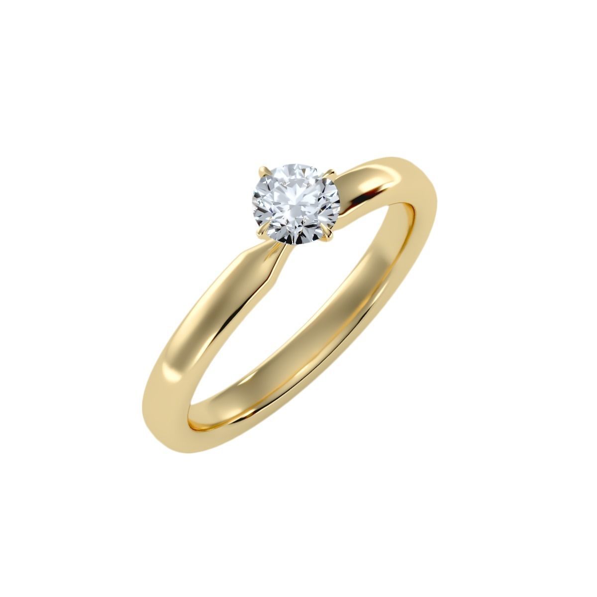 solitaire wedding engagement women ring 3dm render detail 3D print model_9