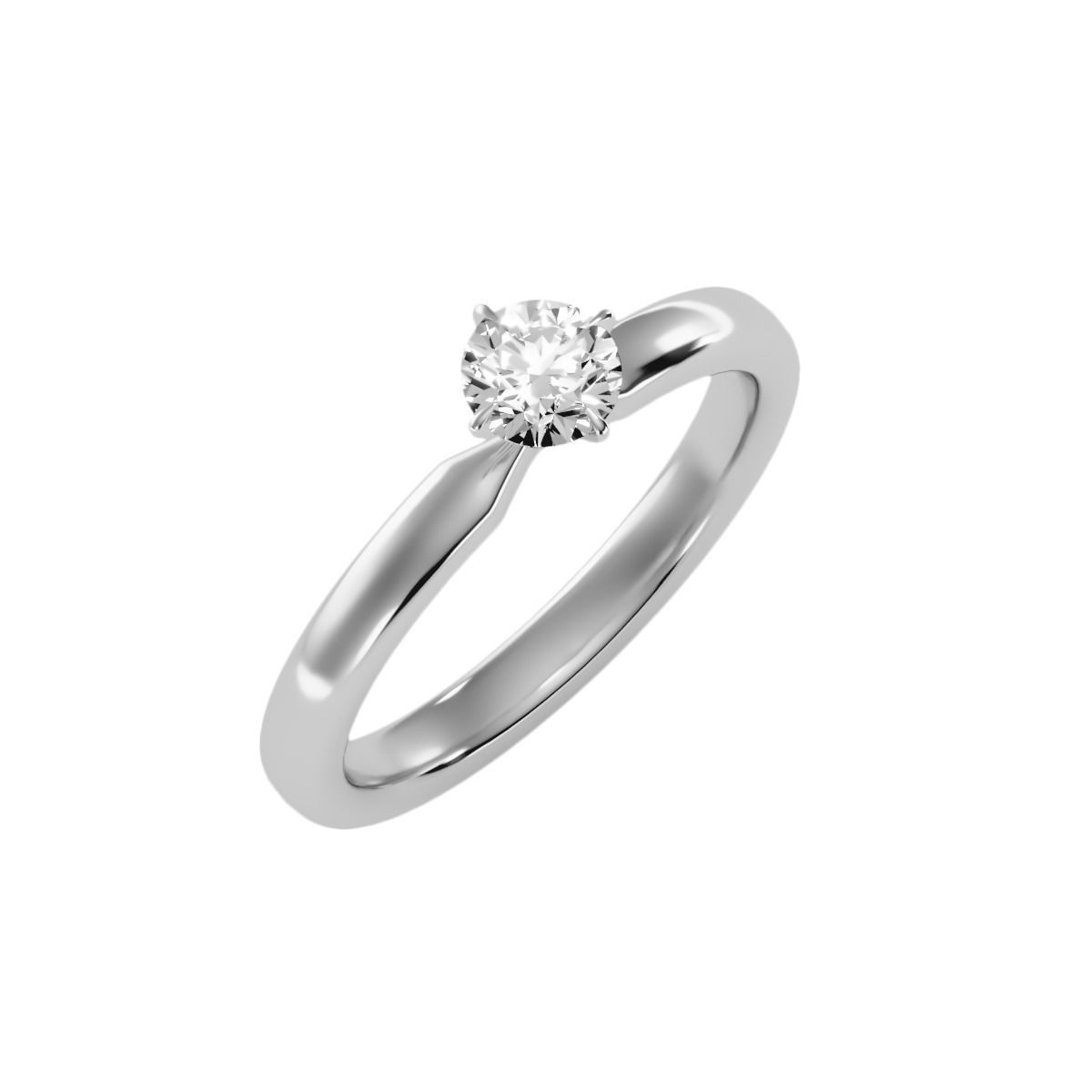 solitaire wedding engagement women ring 3dm render detail 3D print model_5