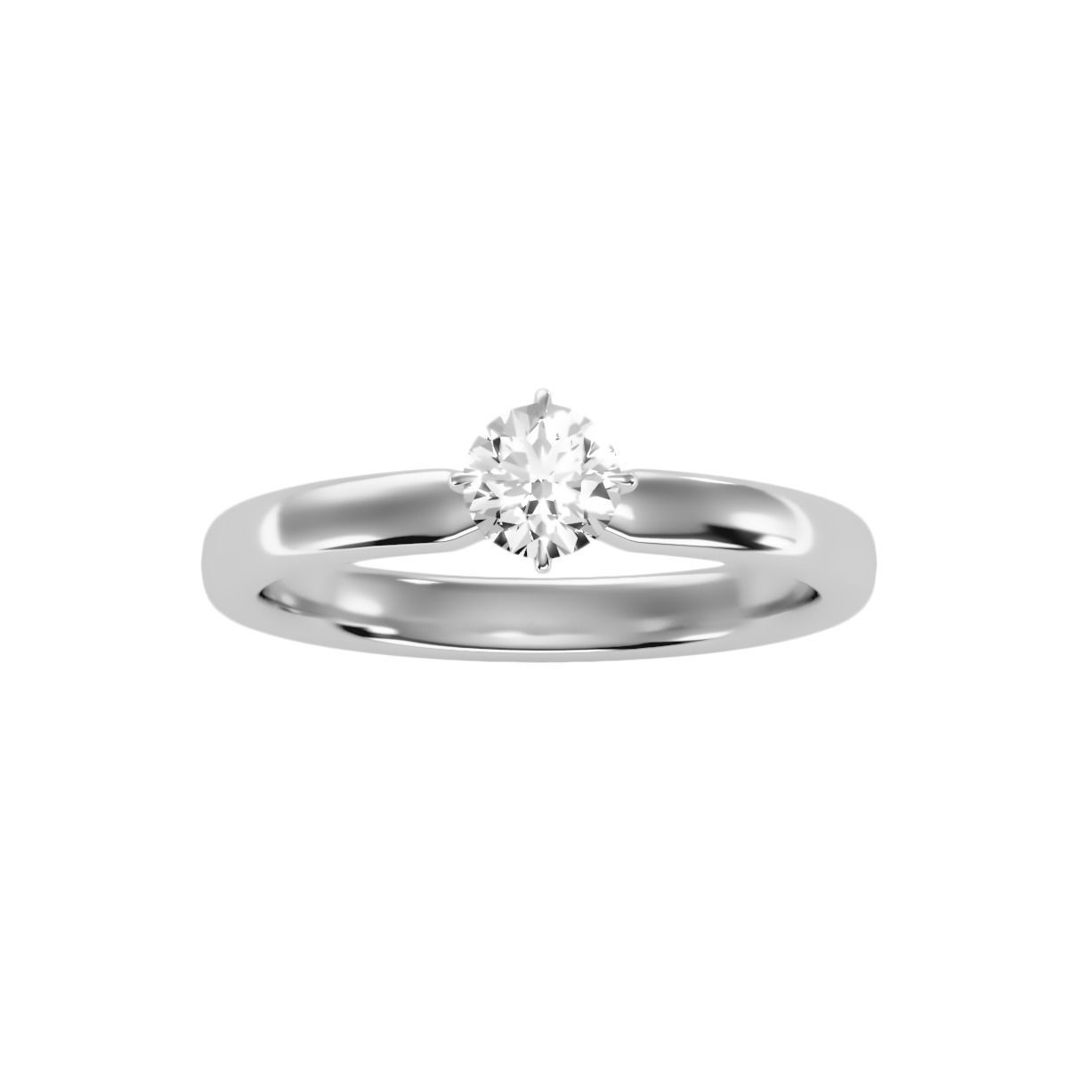 solitaire wedding engagement women ring 3dm render detail 3D print model_7