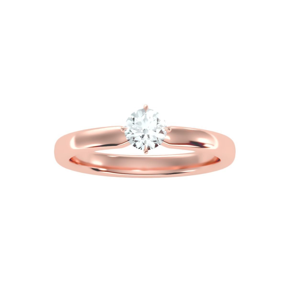solitaire wedding engagement women ring 3dm render detail 3D print model_3