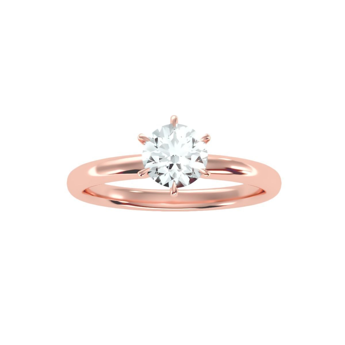 solitaire wedding engagement women ring 3dm render detail 3D print model_3