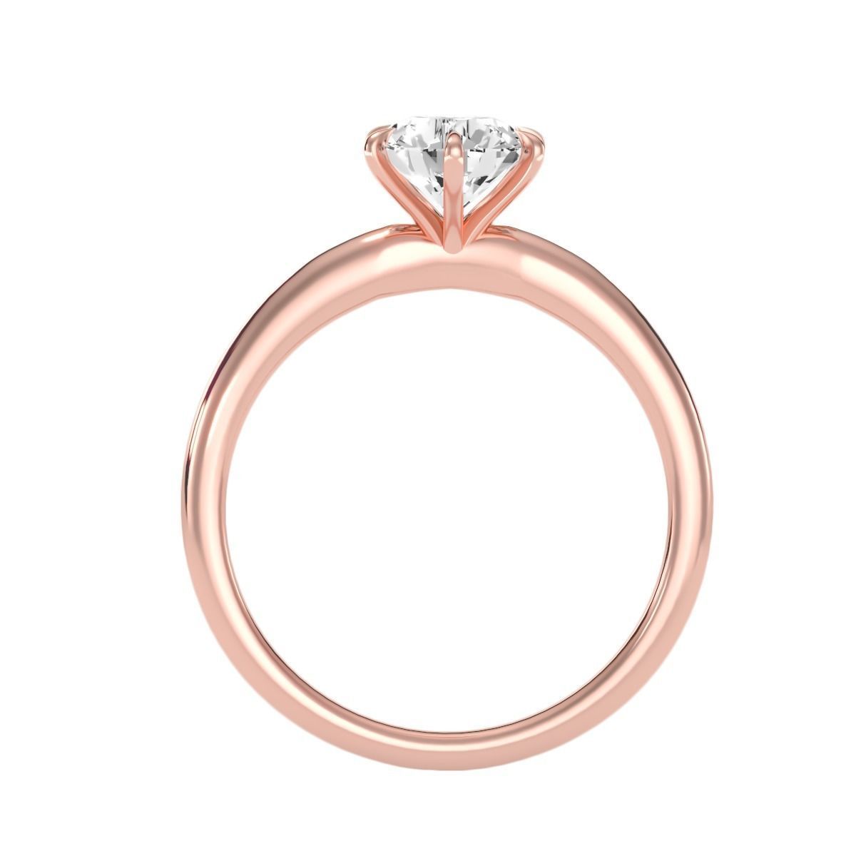 solitaire wedding engagement women ring 3dm render detail 3D print model_1
