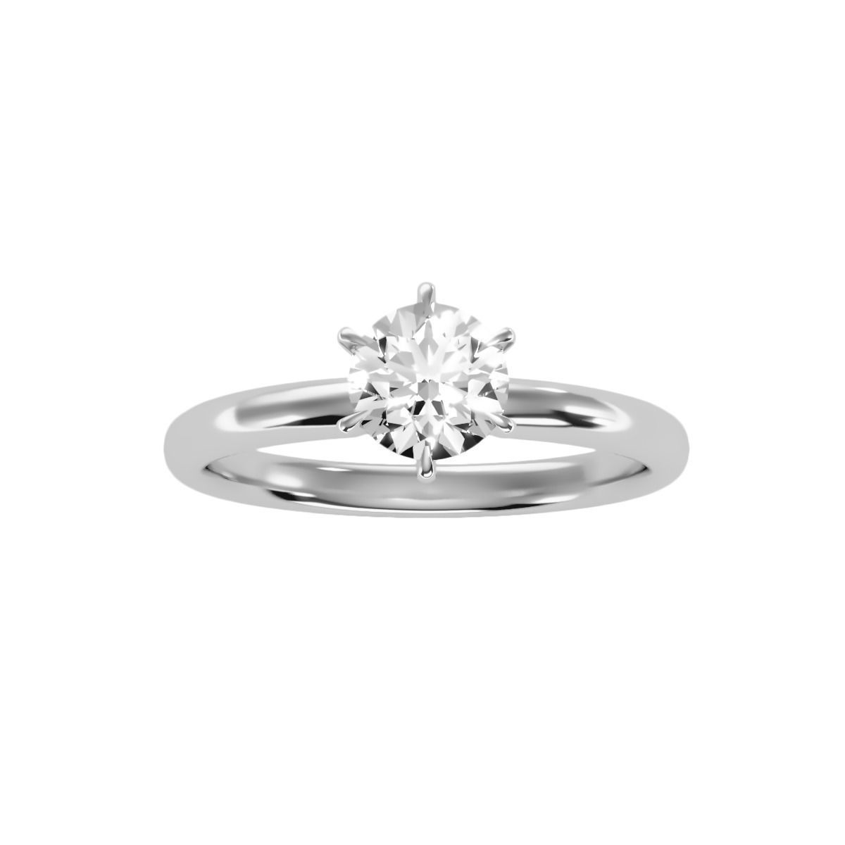 solitaire wedding engagement women ring 3dm render detail 3D print model_7