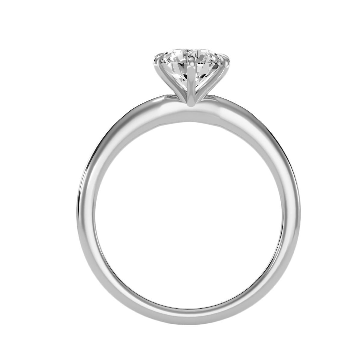 solitaire wedding engagement women ring 3dm render detail 3D print model_4