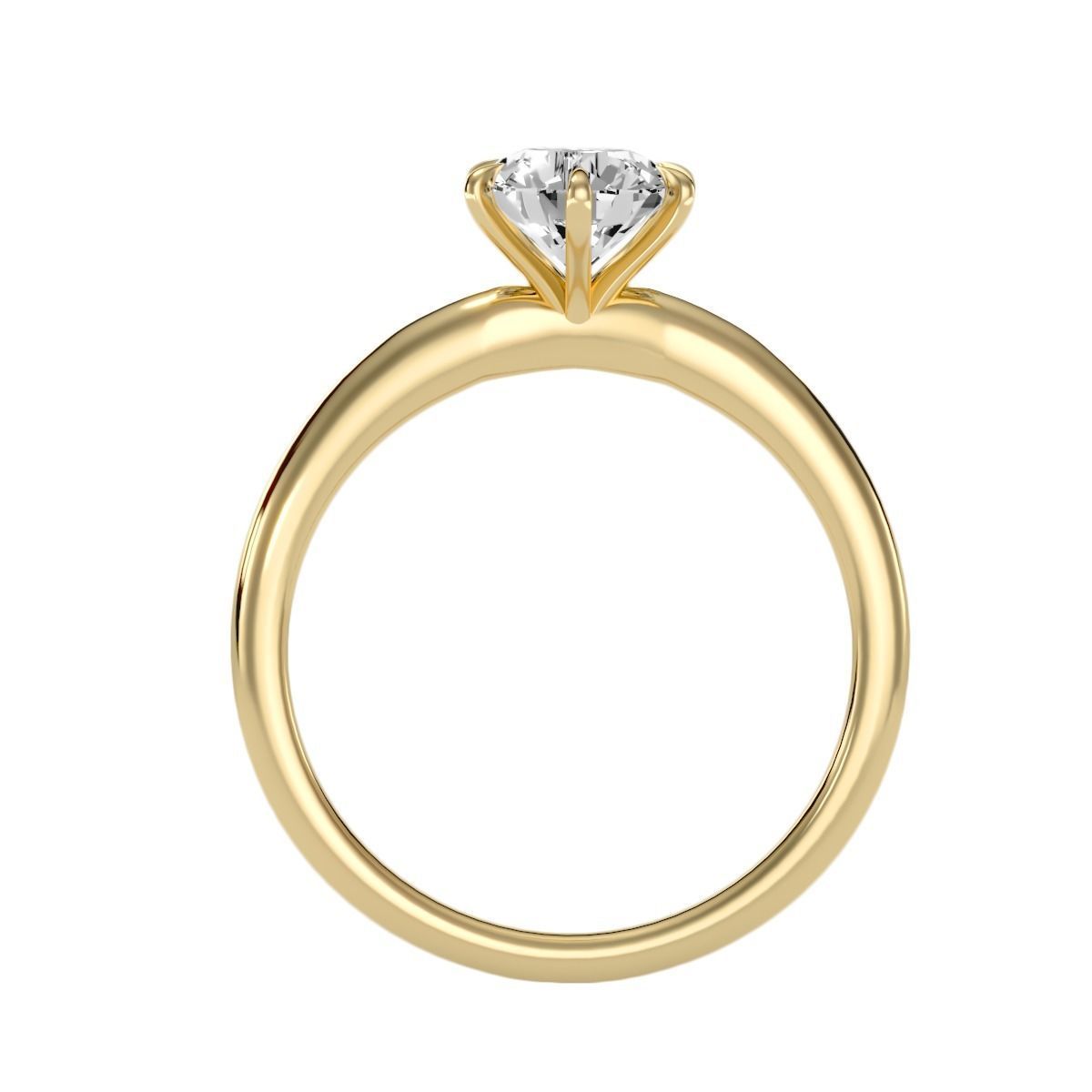solitaire wedding engagement women ring 3dm render detail 3D print model_8