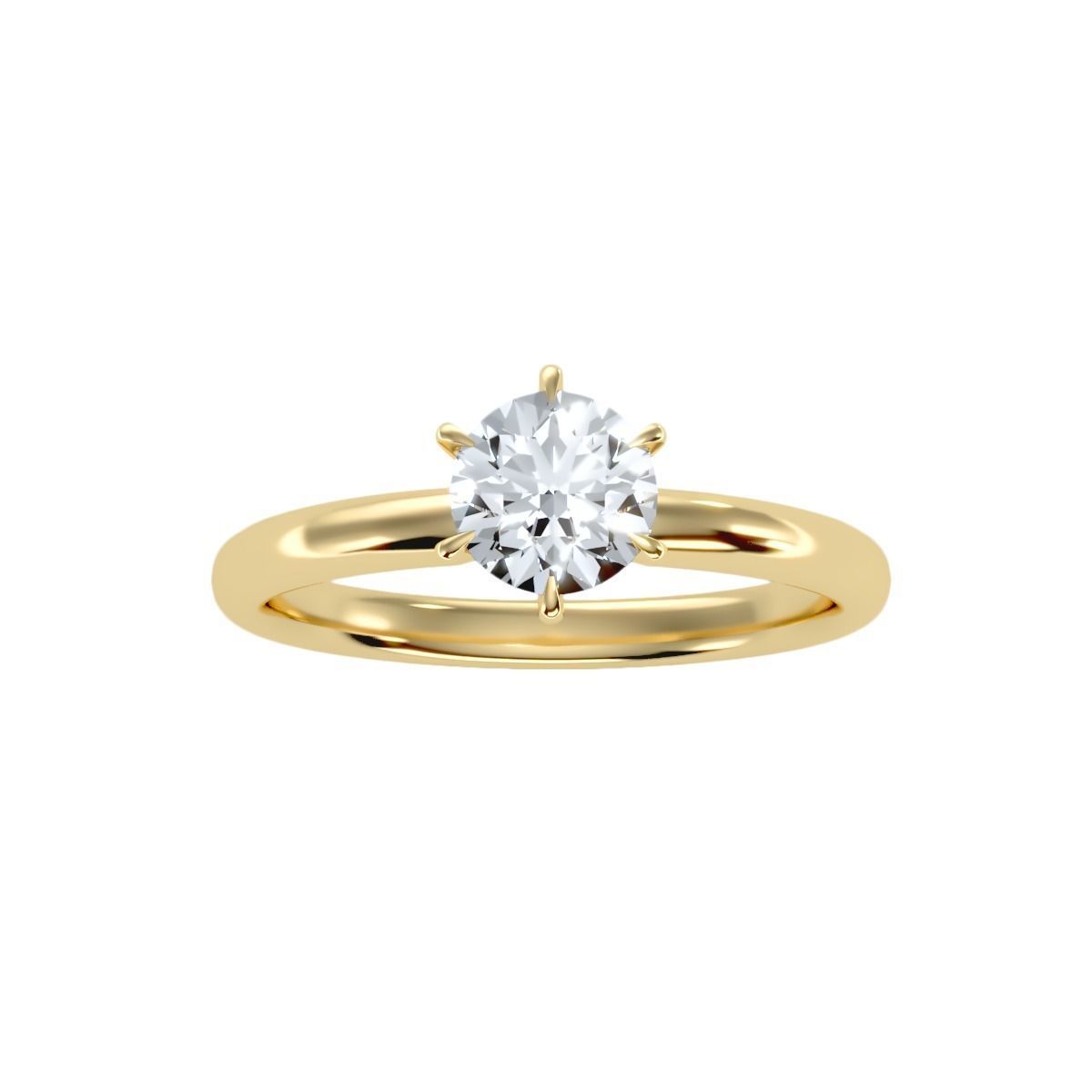 solitaire wedding engagement women ring 3dm render detail 3D print model_11