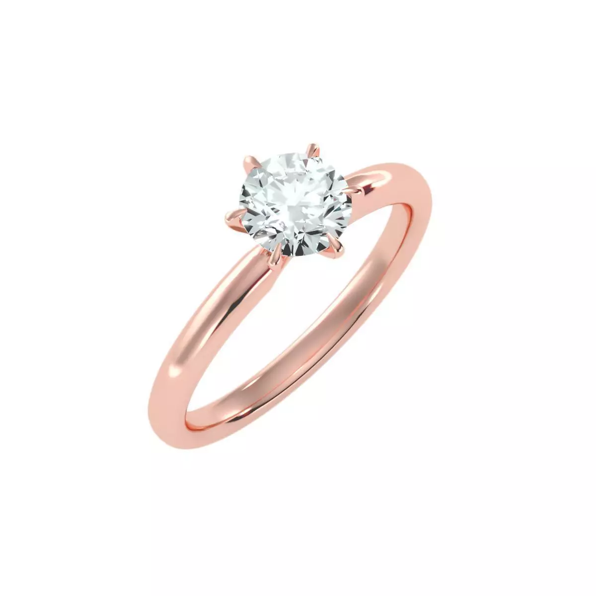 solitaire wedding engagement women ring 3dm render detail 3D print model_0