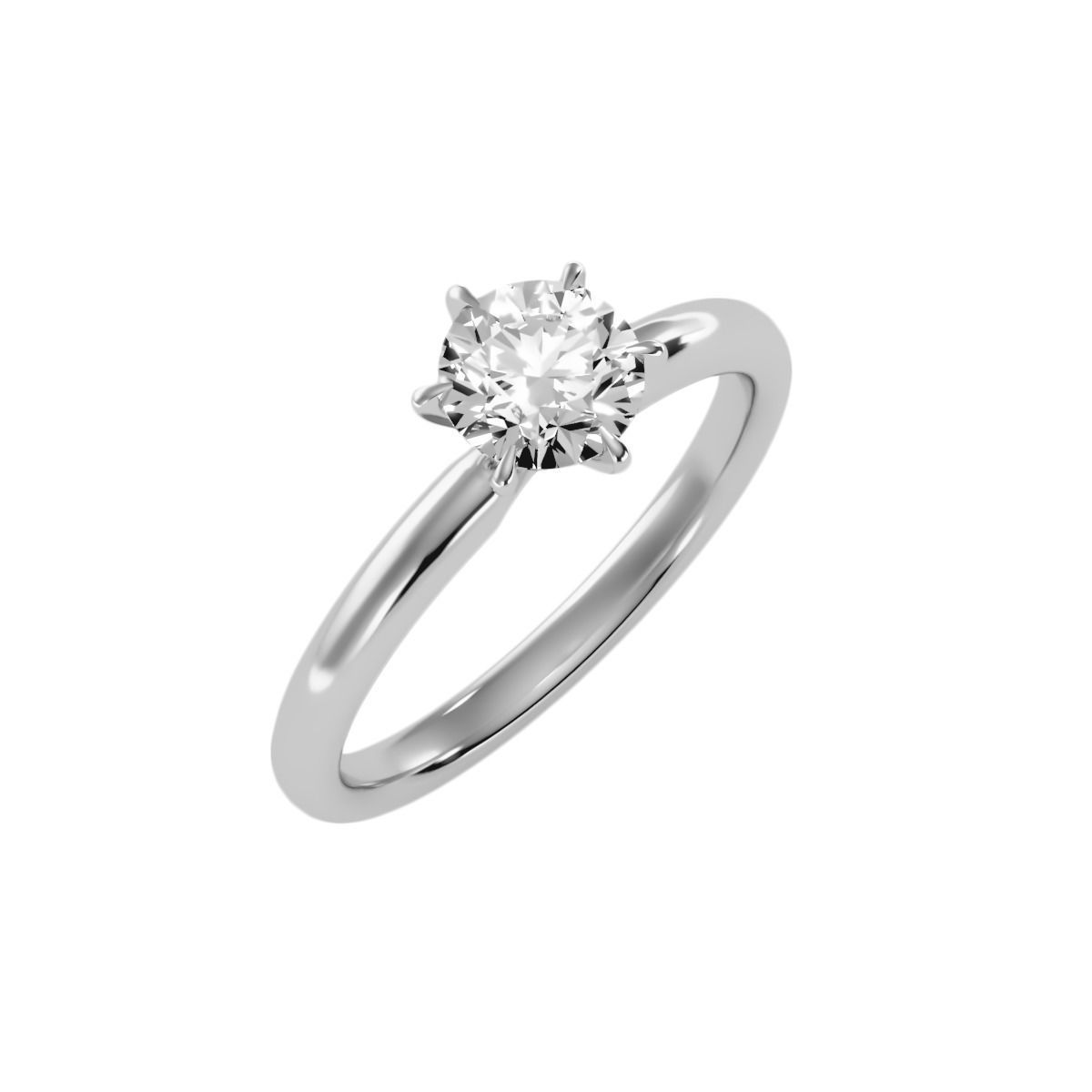 solitaire wedding engagement women ring 3dm render detail 3D print model_5