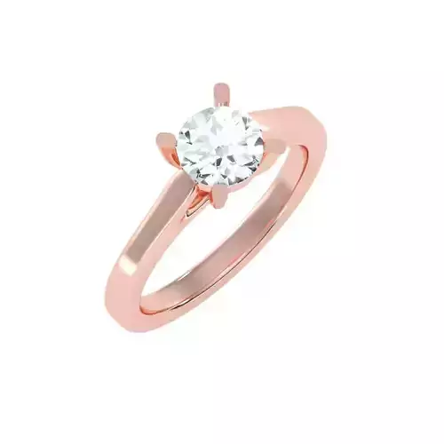 solitaire wedding engagement women ring 3dm stl render detail