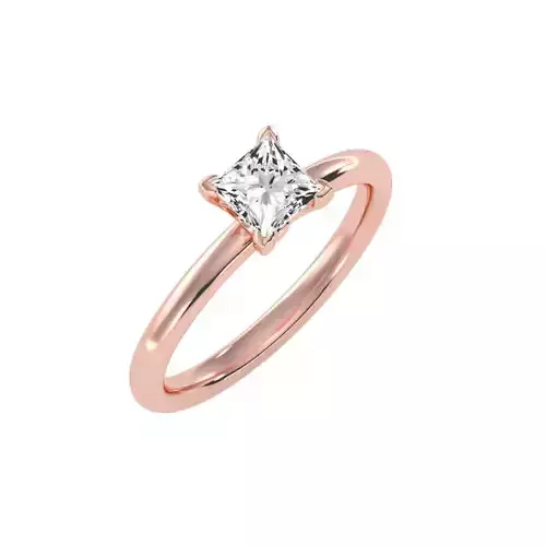 solitaire wedding engagement women ring 3dm stl render detail