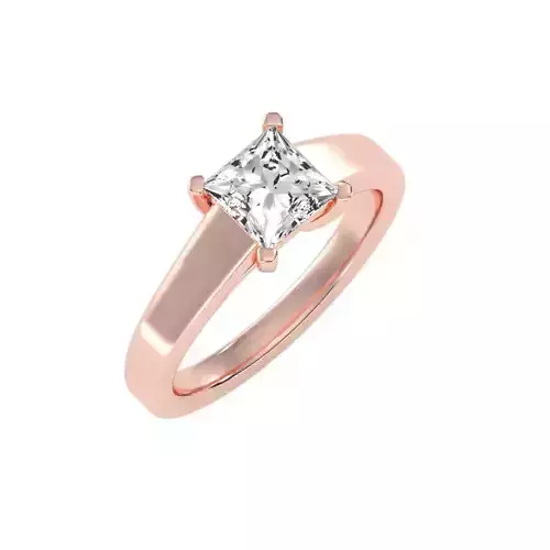 solitaire wedding engagement women ring 3dm stl render detail