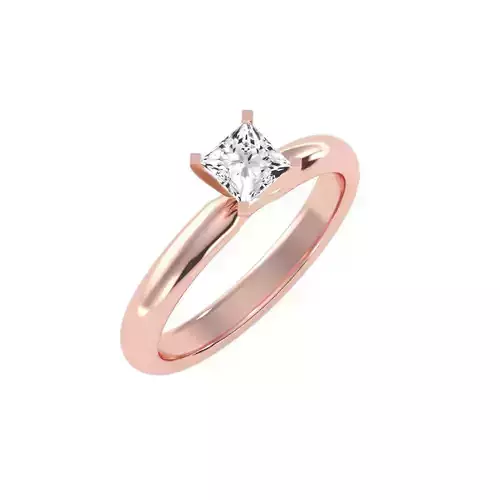 solitaire wedding engagement women ring 3dm stl render detail