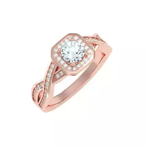 solitaire wedding engagement women ring 3dm stl render detail