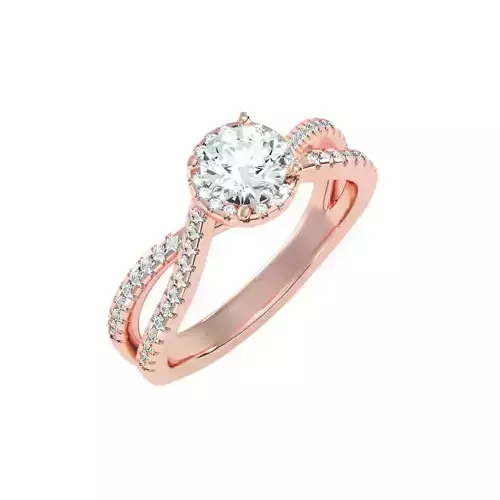 solitaire wedding engagement women ring 3dm stl render detail