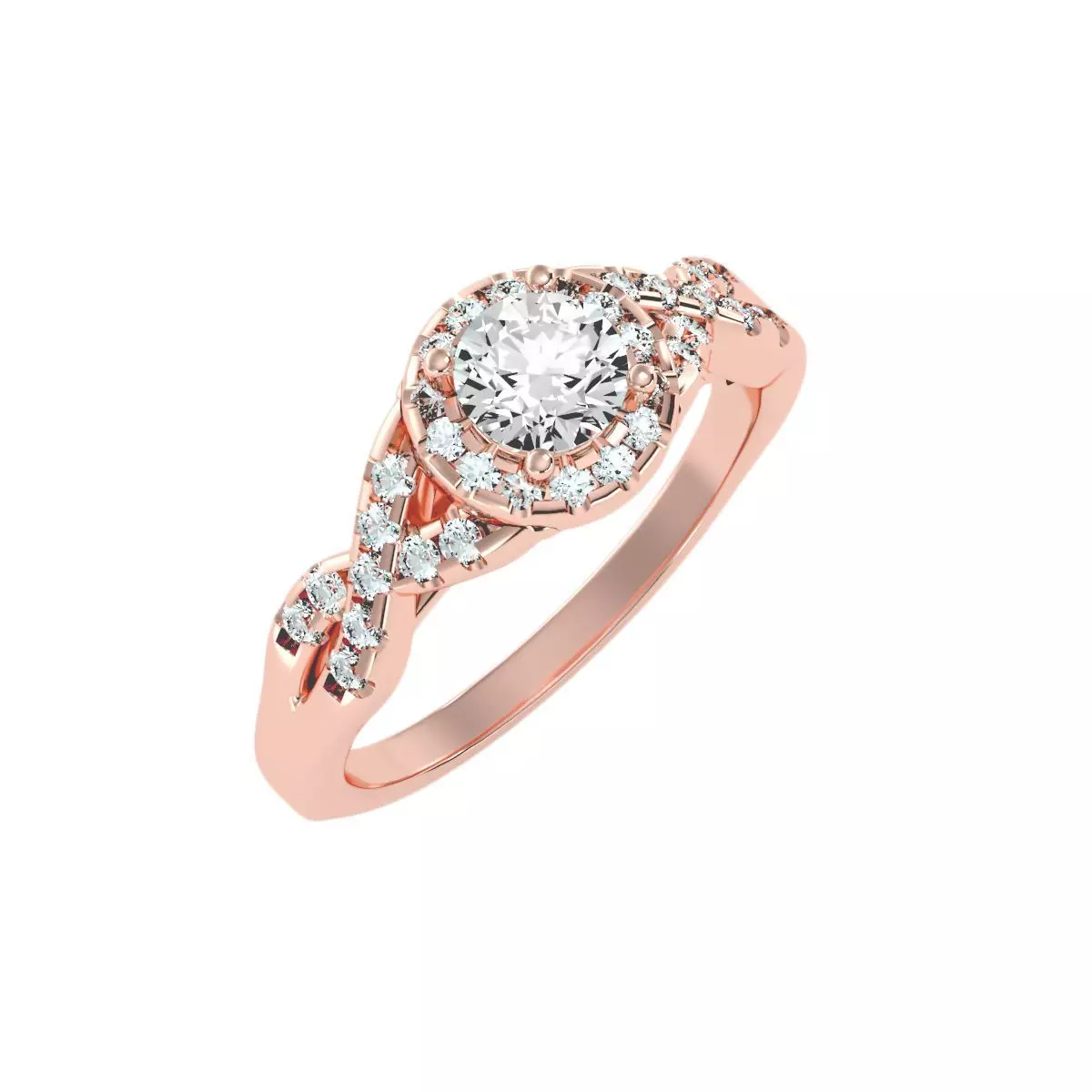 solitaire wedding engagement women ring 3dm render detail 3D print model_0
