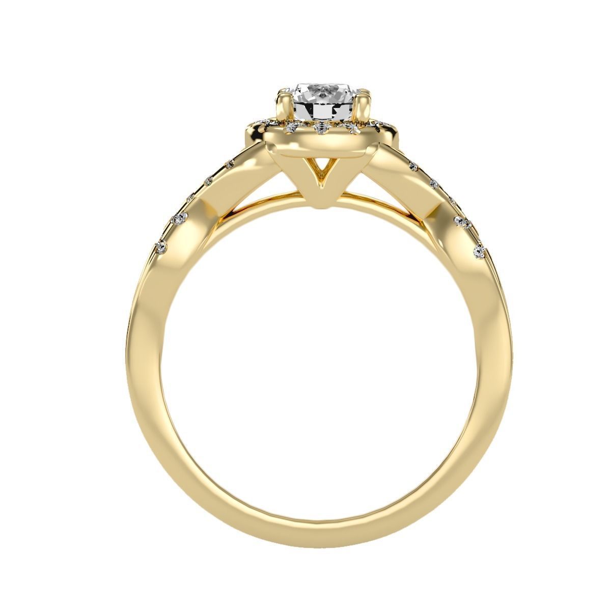 solitaire wedding engagement women ring 3dm render detail 3D print model_8