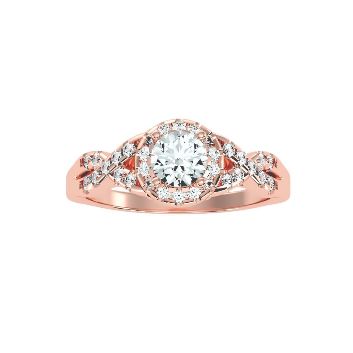 solitaire wedding engagement women ring 3dm render detail 3D print model_3