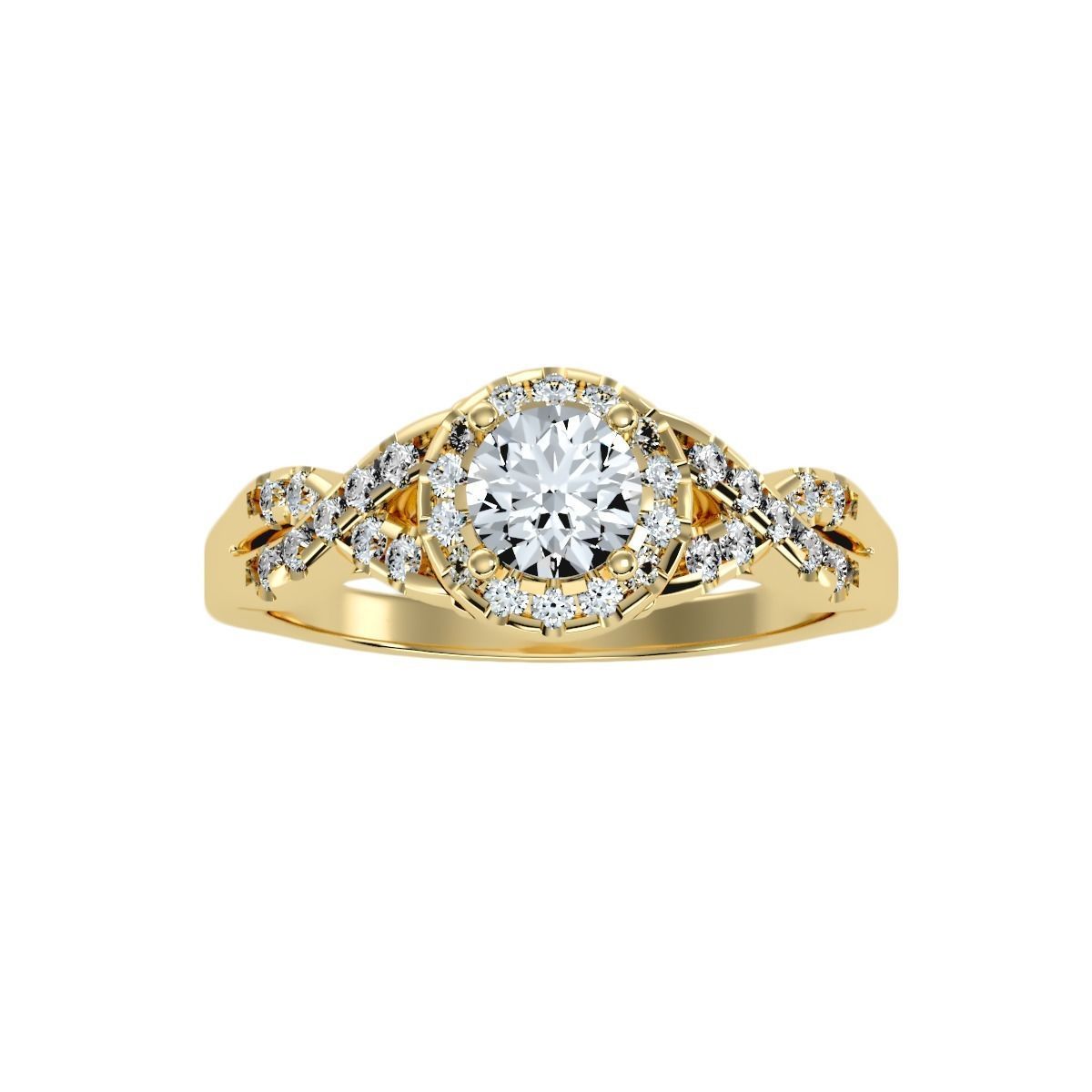 solitaire wedding engagement women ring 3dm render detail 3D print model_11