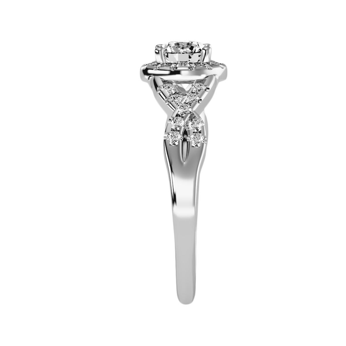 solitaire wedding engagement women ring 3dm render detail 3D print model_6