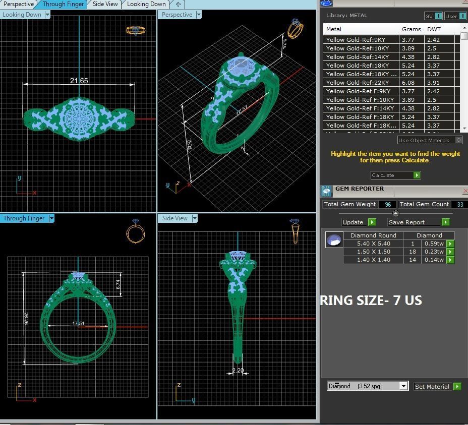 solitaire wedding engagement women ring 3dm render detail 3D print model_12