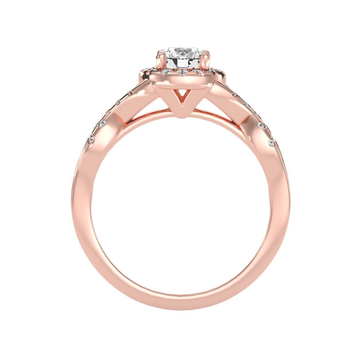 solitaire wedding engagement women ring 3dm render detail 3D print model_1