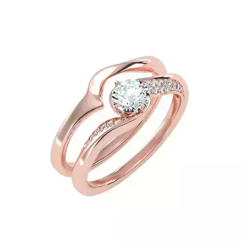 solitaire wedding engagement women ring 3dm stl render detail