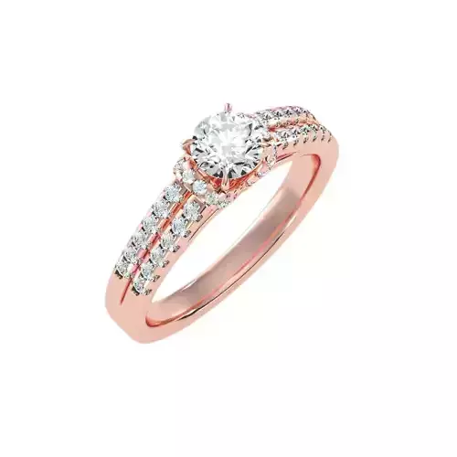 solitaire wedding engagement women ring 3dm stl render detail