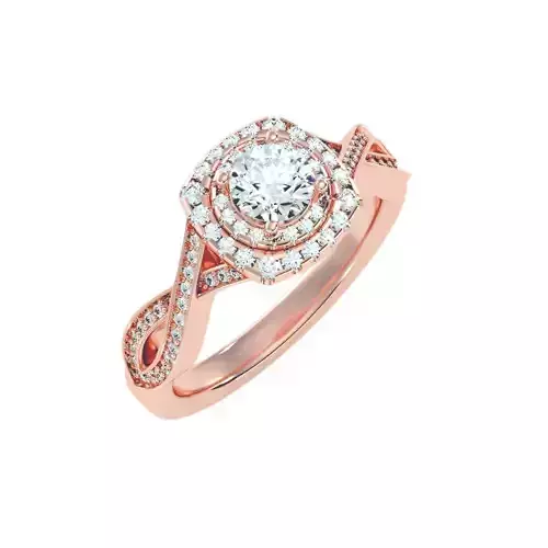 solitaire wedding engagement women ring 3dm stl render detail