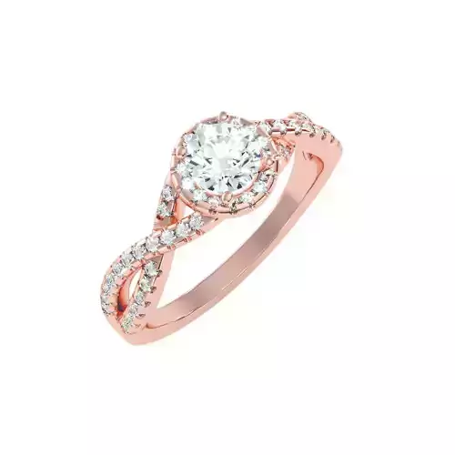 solitaire wedding engagement women ring 3dm stl render detail