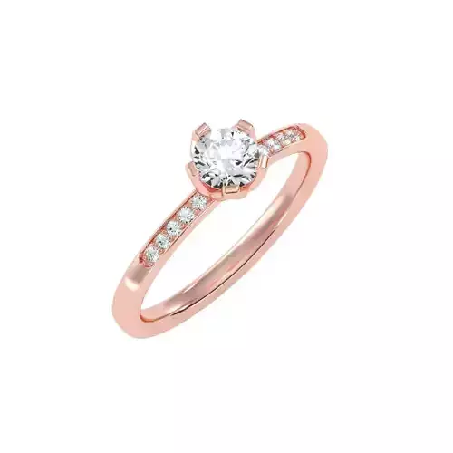 solitaire wedding engagement women ring 3dm stl render detail