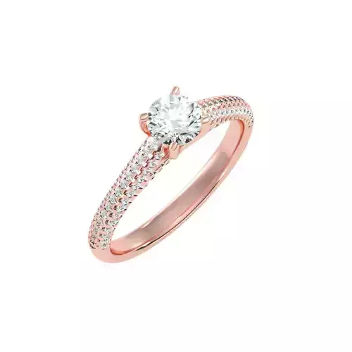 solitaire wedding engagement women ring 3dm stl render detail