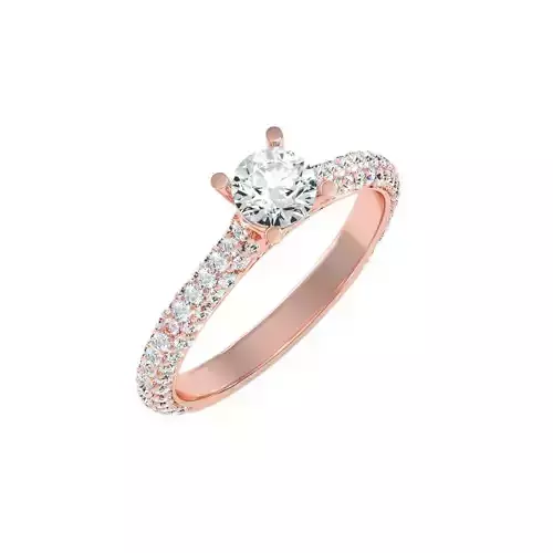 solitaire wedding engagement women ring 3dm render detail