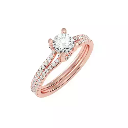 solitaire wedding engagement women ring 3dm stl render detail