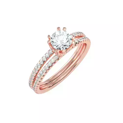 solitaire wedding engagement women ring 3dm stl render detail