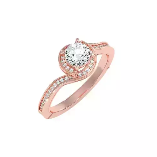 solitaire wedding engagement women ring 3dm stl render detail