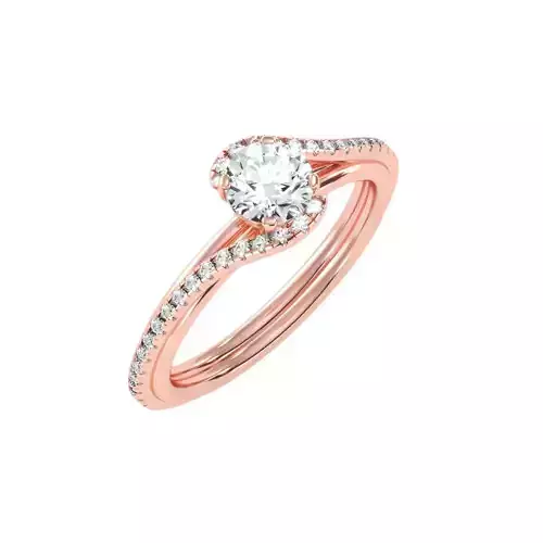 solitaire wedding engagement women ring 3dm stl render detail