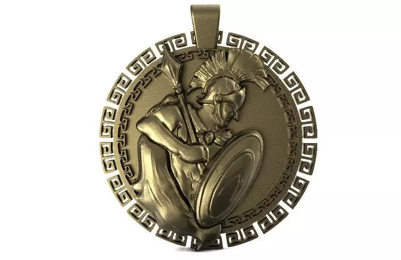 Spartan pendant 8 3D print model_0