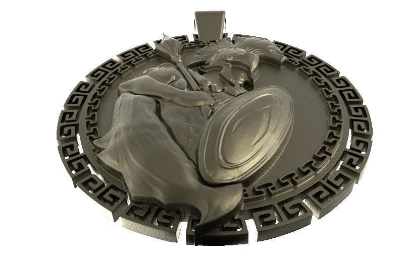 Spartan pendant 8 3D print model_2